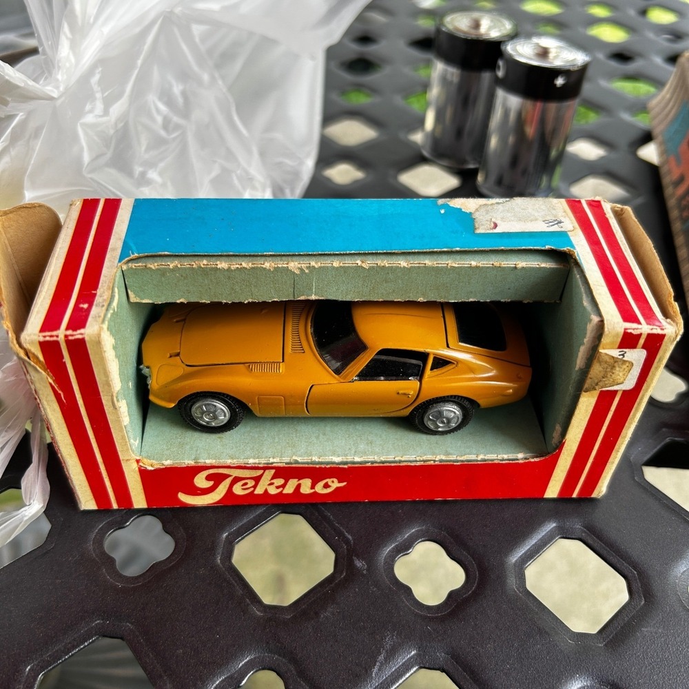 Tekno Denmark Toyota 2000 GT Diecast Car Yellow Kirk 1/43 Scale with Box